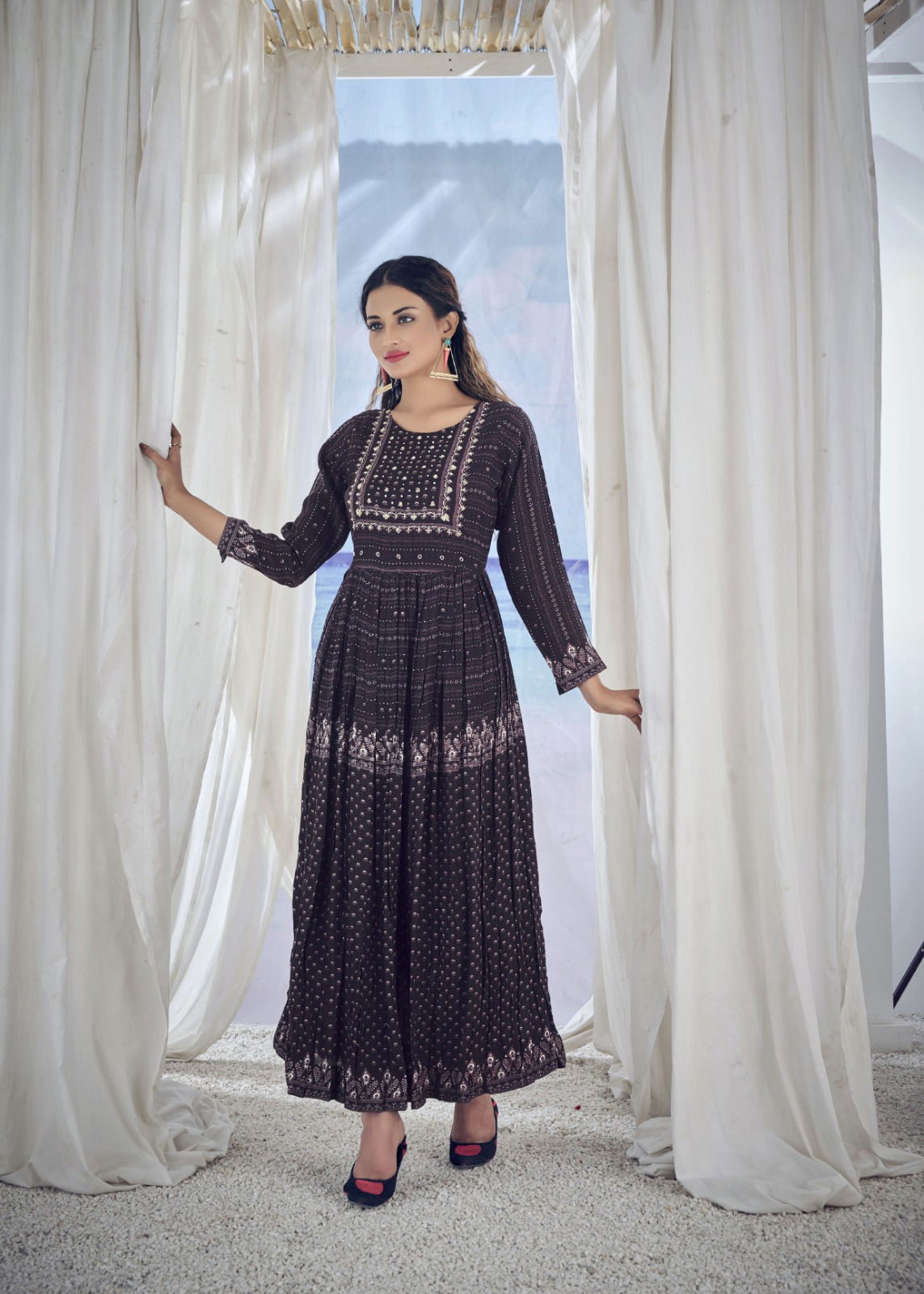 Kig By Amoha Viscose Muslin Printed Long Kurtis Catalog